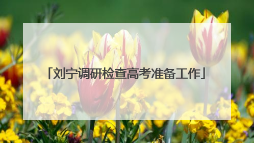 刘宁调研检查高考准备工作