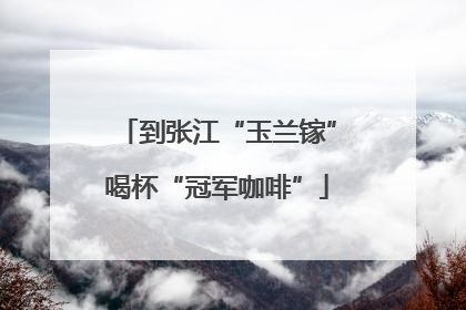 到张江“玉兰镓”喝杯“冠军咖啡”