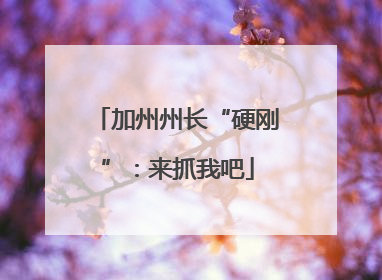 加州州长“硬刚”：来抓我吧