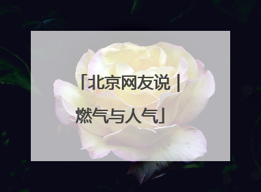 北京网友说｜燃气与人气