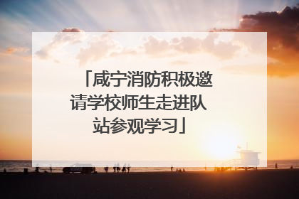 咸宁消防积极邀请学校师生走进队站参观学习