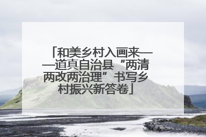 和美乡村入画来——道真自治县“两清两改两治理”书写乡村振兴新答卷