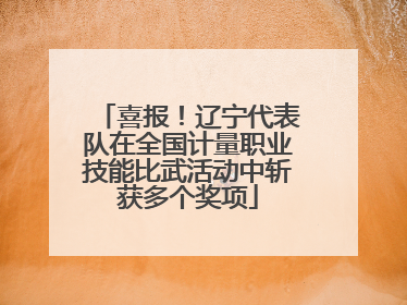 喜报！辽宁代表队在全国计量职业技能比武活动中斩获多个奖项