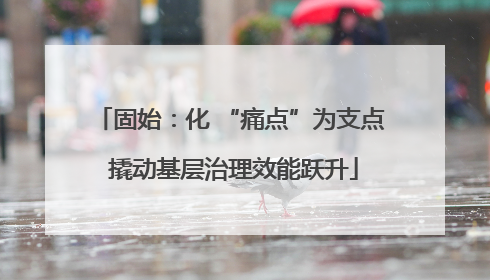 固始：化 “痛点”为支点 撬动基层治理效能跃升