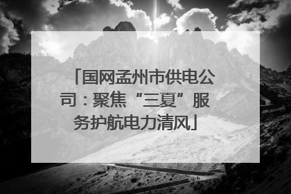 国网孟州市供电公司：聚焦“三夏”服务护航电力清风