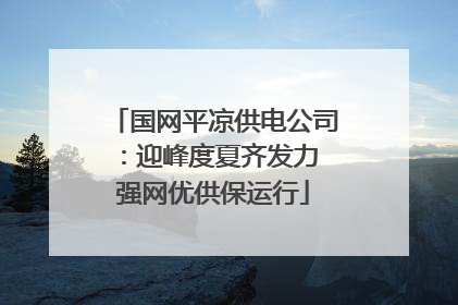 国网平凉供电公司：迎峰度夏齐发力 强网优供保运行