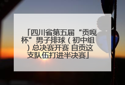 四川省第五届“贡嘎杯”男子排球（初中组）总决赛开赛 自贡这支队伍打进半决赛