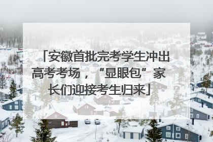 安徽首批完考学生冲出高考考场，“显眼包”家长们迎接考生归来