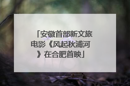 安徽首部新文旅电影《风起秋浦河》在合肥首映