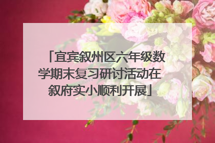 宜宾叙州区六年级数学期末复习研讨活动在叙府实小顺利开展