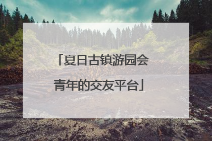 夏日古镇游园会 青年的交友平台