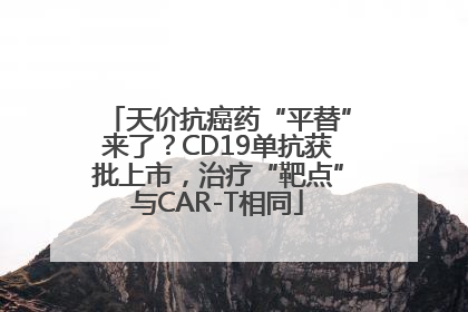 天价抗癌药“平替”来了？CD19单抗获批上市，治疗“靶点”与CAR-T相同