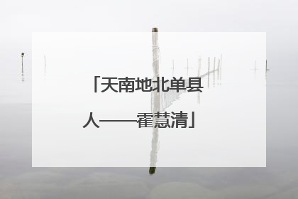 天南地北单县人——霍慧清