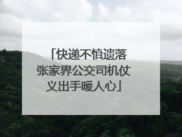 快递不慎遗落 张家界公交司机仗义出手暖人心