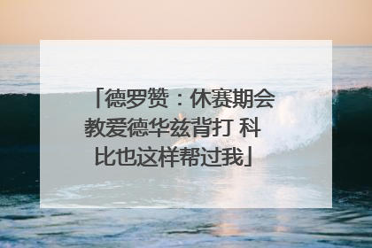 德罗赞：休赛期会教爱德华兹背打 科比也这样帮过我