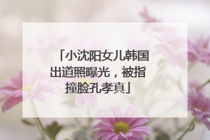 小沈阳女儿韩国出道照曝光，被指撞脸孔孝真