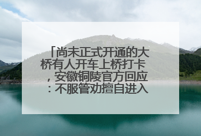 尚未正式开通的大桥有人开车上桥打卡，安徽铜陵官方回应：不服管劝擅自进入，已采取措施