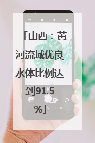 山西：黄河流域优良水体比例达到91.5%