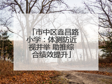 市中区鑫昌路小学：体测防近视并举 助推综合绩效提升