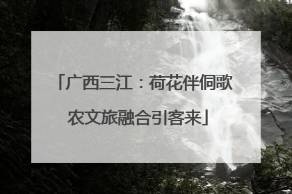 广西三江：荷花伴侗歌 农文旅融合引客来
