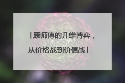 康师傅的升维博弈，从价格战到价值战