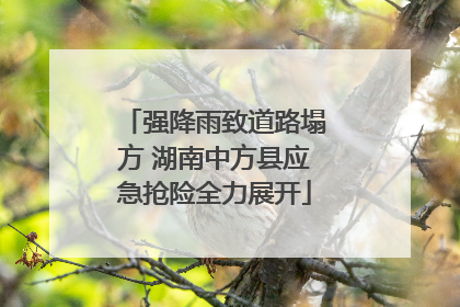 强降雨致道路塌方 湖南中方县应急抢险全力展开
