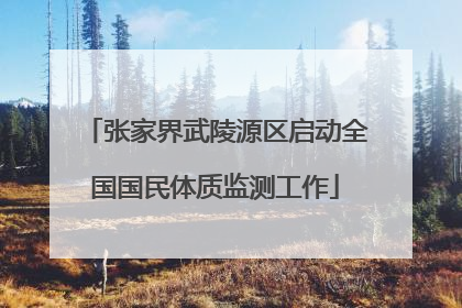 张家界武陵源区启动全国国民体质监测工作