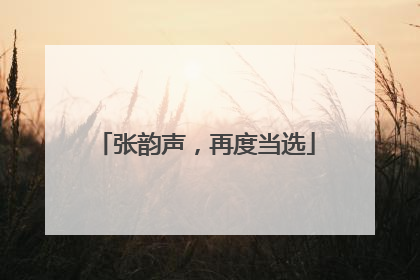 张韵声，再度当选