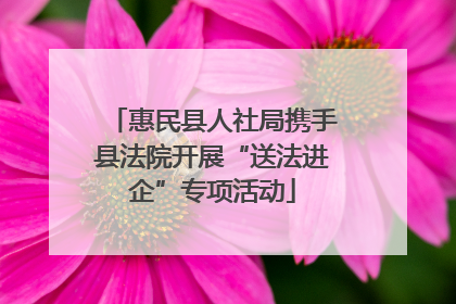惠民县人社局携手县法院开展“送法进企”专项活动