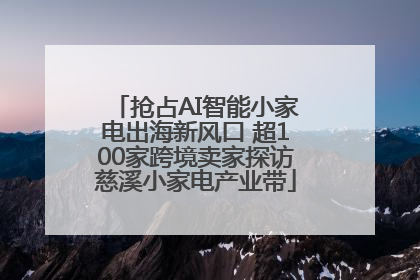 抢占AI智能小家电出海新风口 超100家跨境卖家探访慈溪小家电产业带