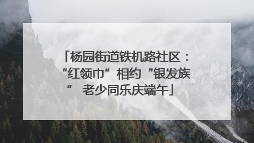 杨园街道铁机路社区：“红领巾”相约“银发族” 老少同乐庆端午