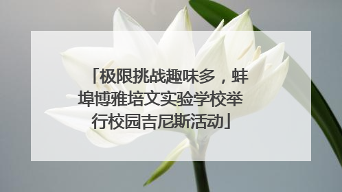 极限挑战趣味多，蚌埠博雅培文实验学校举行校园吉尼斯活动