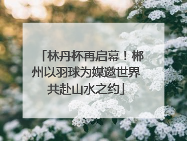 林丹杯再启幕！郴州以羽球为媒邀世界共赴山水之约