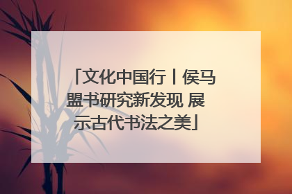 文化中国行丨侯马盟书研究新发现 展示古代书法之美