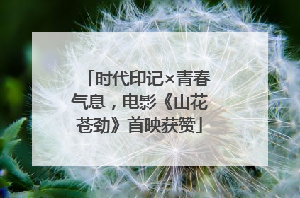 时代印记×青春气息，电影《山花苍劲》首映获赞