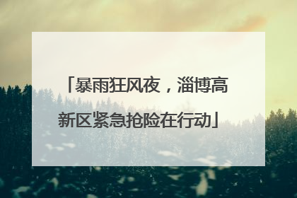 暴雨狂风夜，淄博高新区紧急抢险在行动