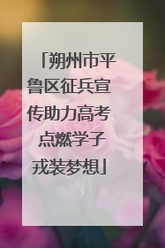 朔州市平鲁区征兵宣传助力高考 点燃学子戎装梦想