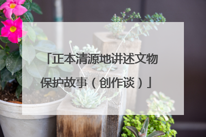 正本清源地讲述文物保护故事（创作谈）