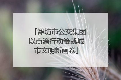 潍坊市公交集团以点滴行动绘就城市文明新画卷