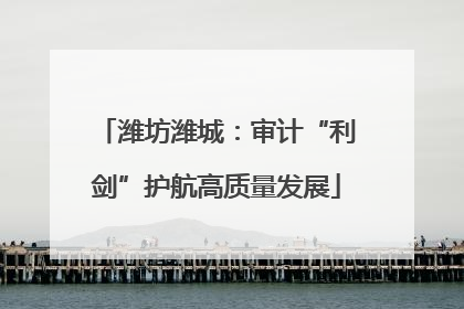 潍坊潍城：审计“利剑”护航高质量发展