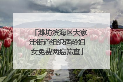 潍坊滨海区大家洼街道组织适龄妇女免费两癌筛查