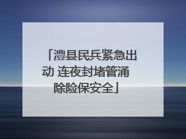 澧县民兵紧急出动 连夜封堵管涌除险保安全