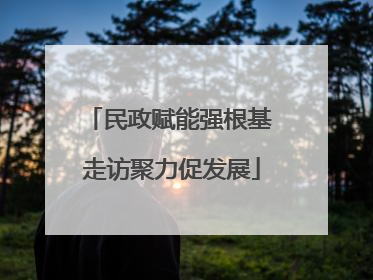 民政赋能强根基 走访聚力促发展