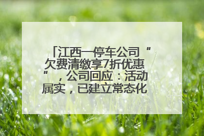 江西一停车公司“欠费清缴享7折优惠”，公司回应：活动属实，已建立常态化诉讼追缴机制