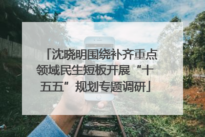 沈晓明围绕补齐重点领域民生短板开展“十五五”规划专题调研