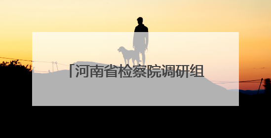 河南省检察院调研组到濮阳调研指导社区矫正和财产执行工作
