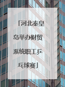 河北秦皇岛举办财贸系统职工乒乓球赛