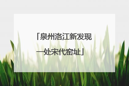 泉州洛江新发现一处宋代窑址