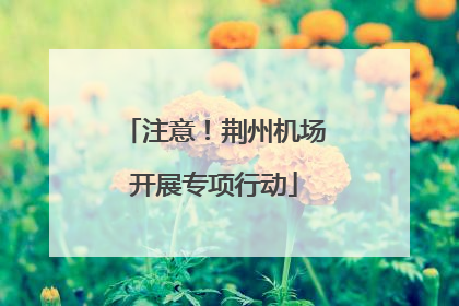 注意！荆州机场开展专项行动