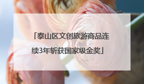 泰山区文创旅游商品连续3年斩获国家级金奖